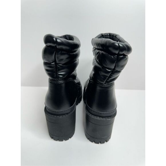 AQUA Ankle Boots Womens Size 6.5 Black Puff Booties Pull On NEW - Picture 6 of 9